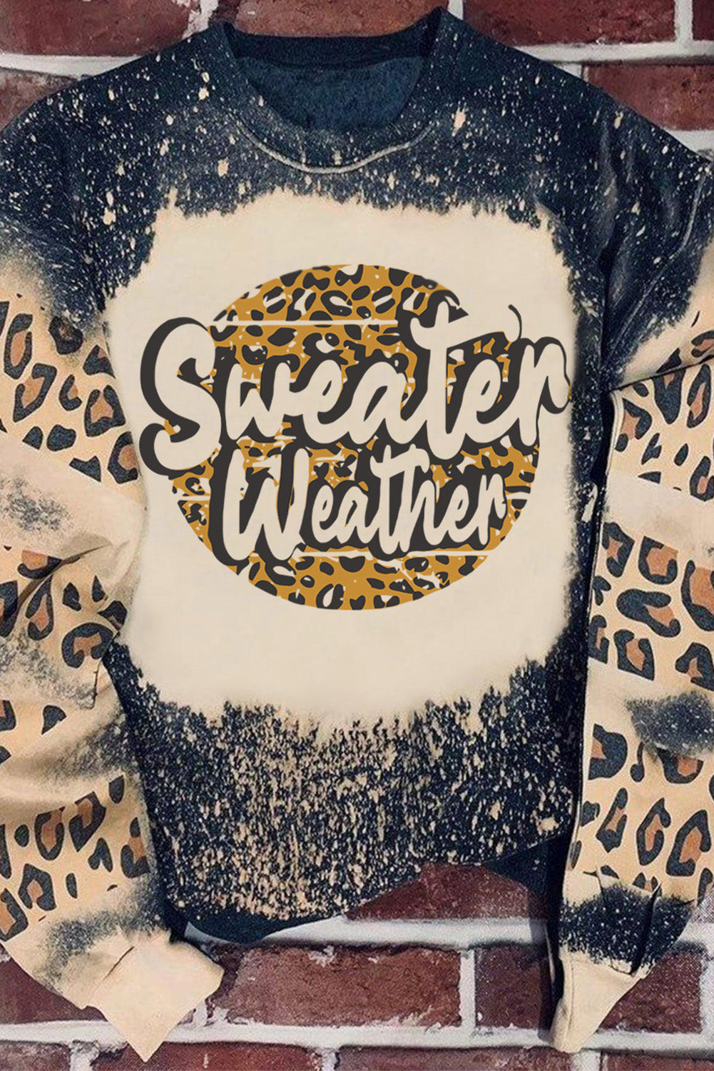 GAME DAY Leopard Rugby Print Graphic Sweatshirt