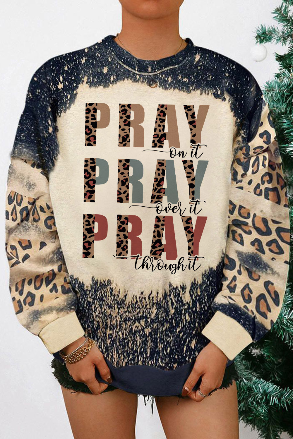 GAME DAY Leopard Rugby Print Graphic Sweatshirt