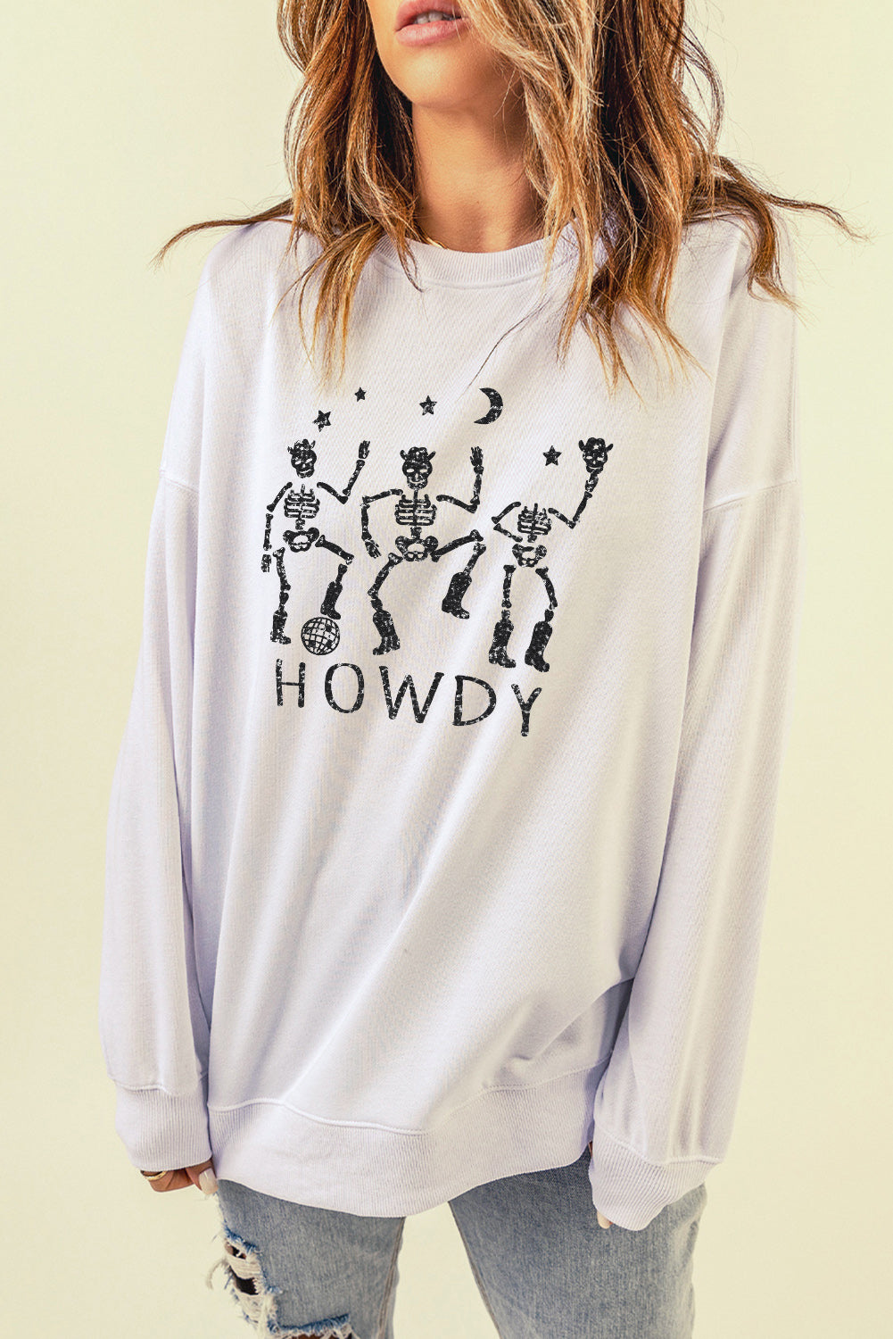 Dark Blue Oversized Solid Drop Shoulder Sweatshirt