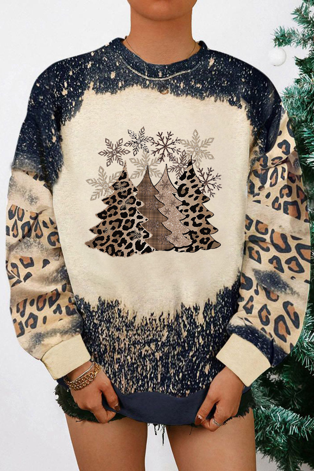 GAME DAY Leopard Rugby Print Graphic Sweatshirt