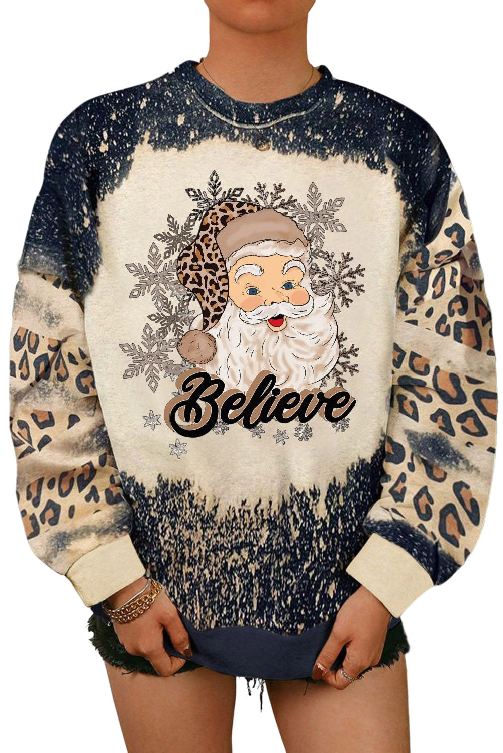 GAME DAY Leopard Rugby Print Graphic Sweatshirt