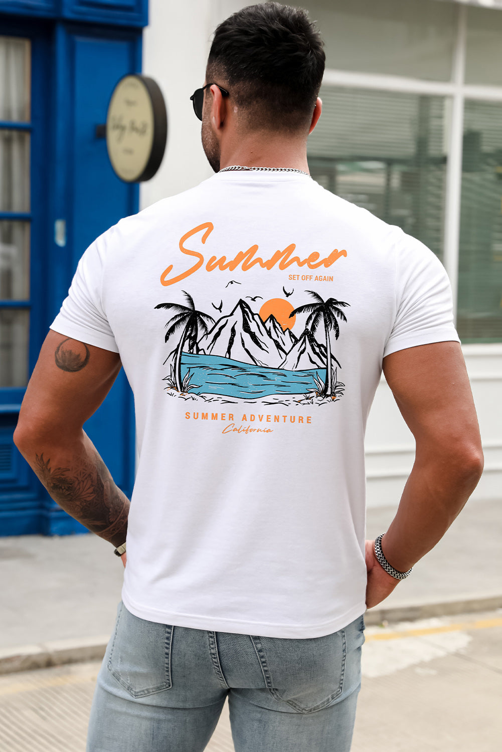 Best Friends Wine Bottle Graphic Print Short Sleeve Men's T Shirt
