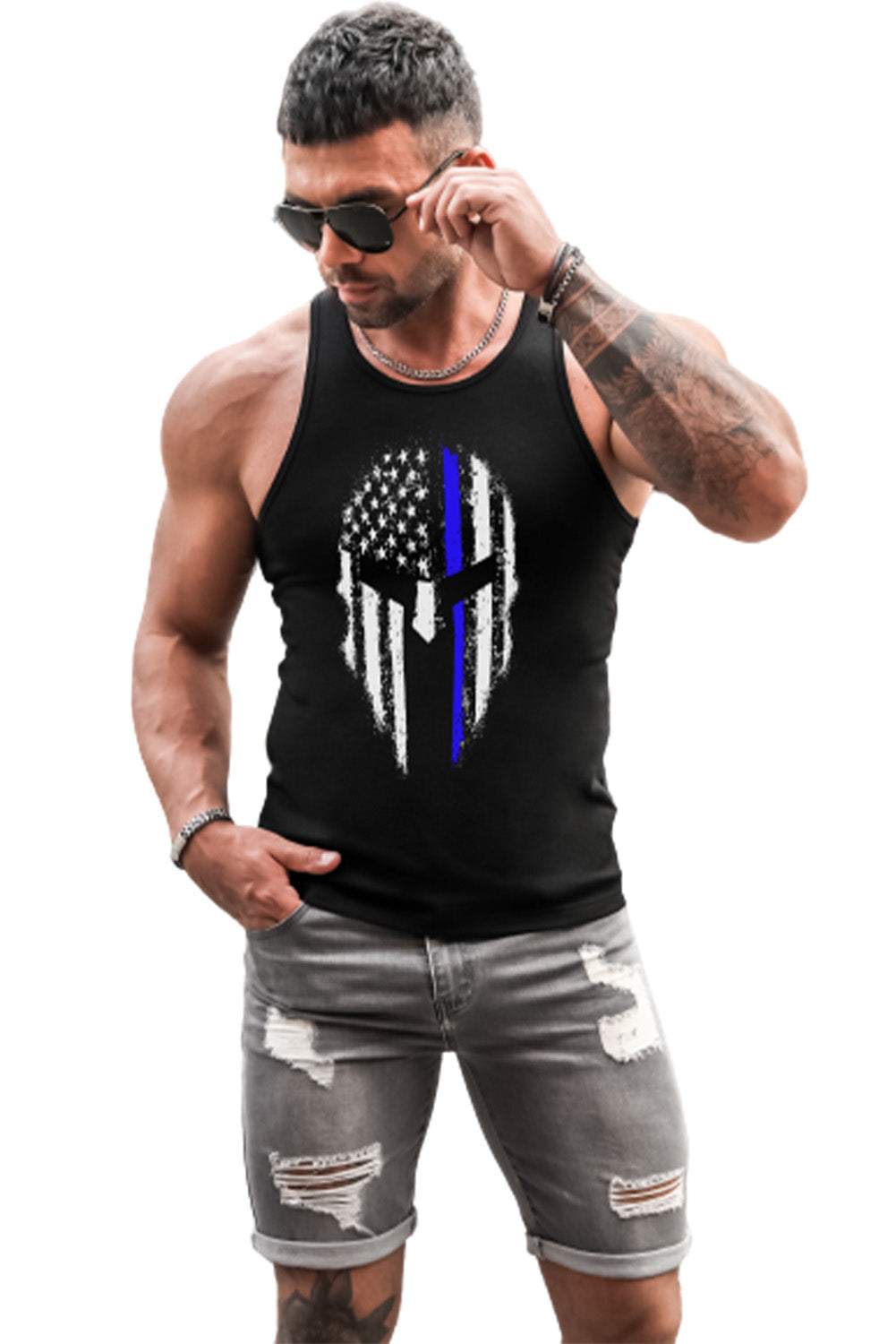 Robotic Bear Print Loose Drop Shoulder Men's T-shirt