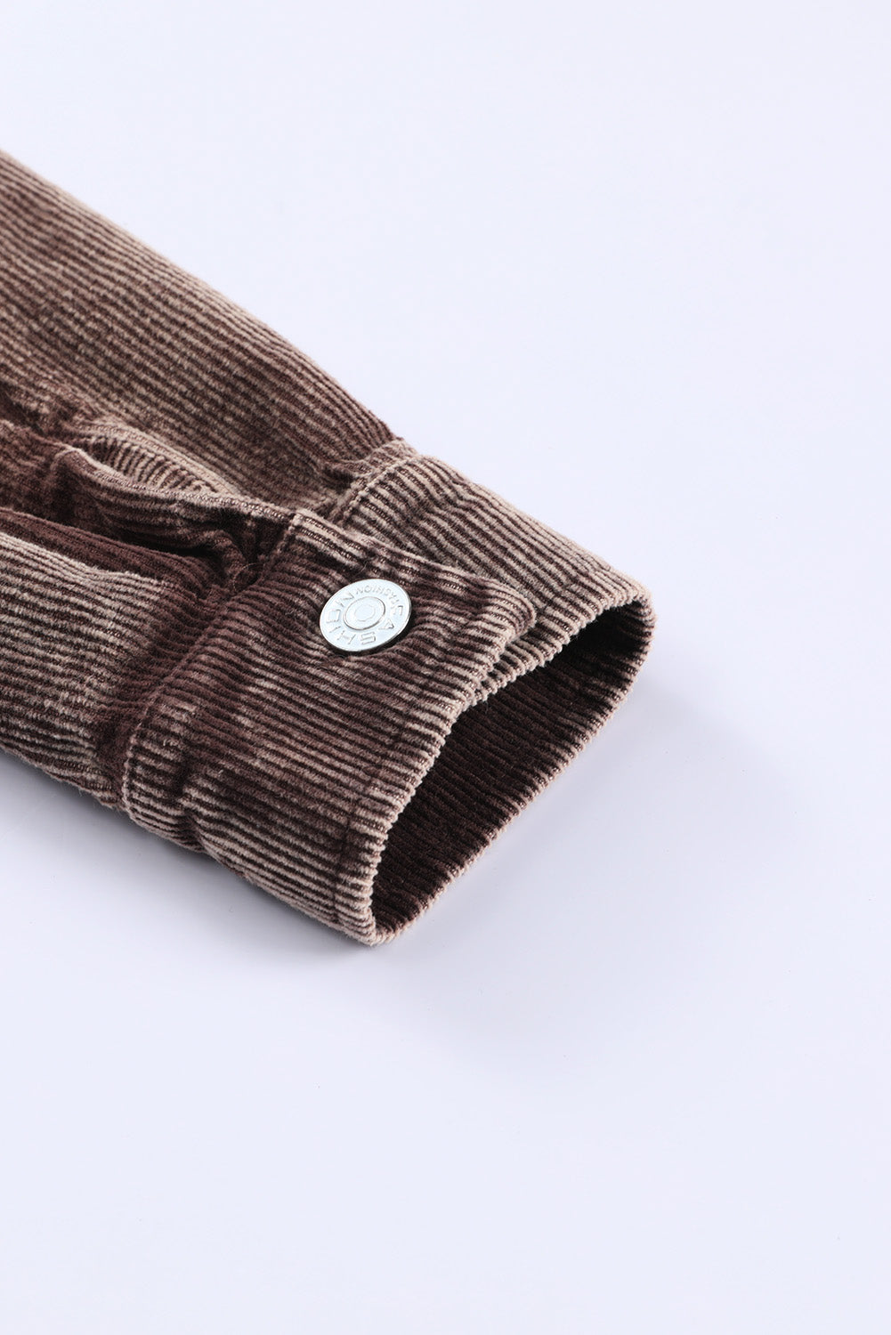 Chest Pocket Buttoned Corduroy Shacket