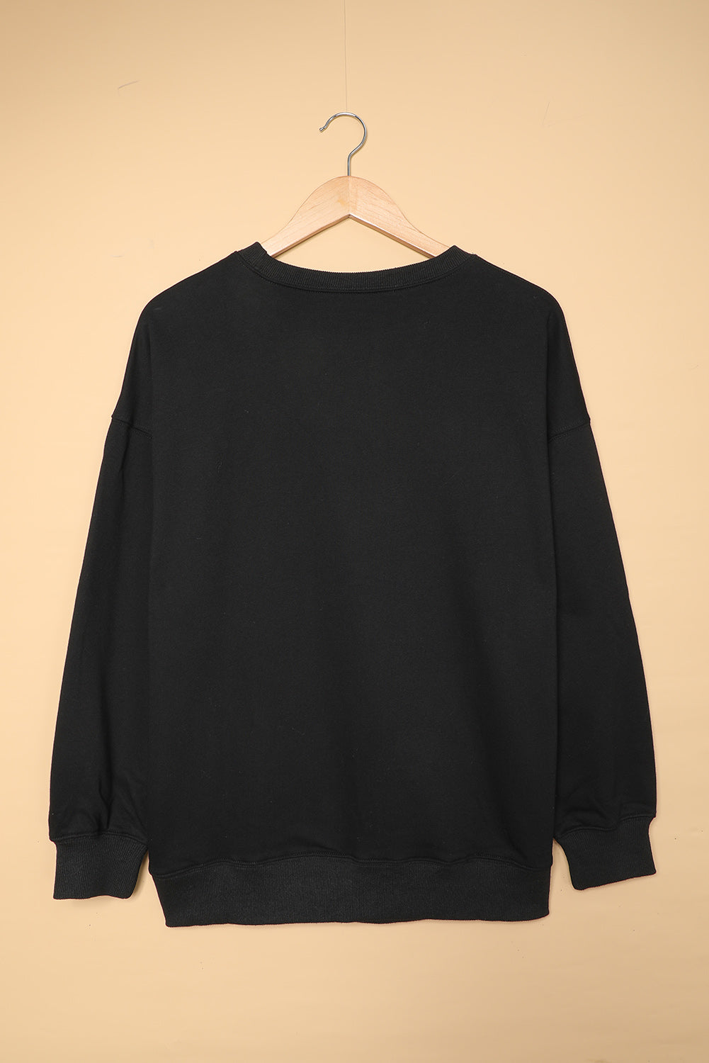 Dark Blue Oversized Solid Drop Shoulder Sweatshirt