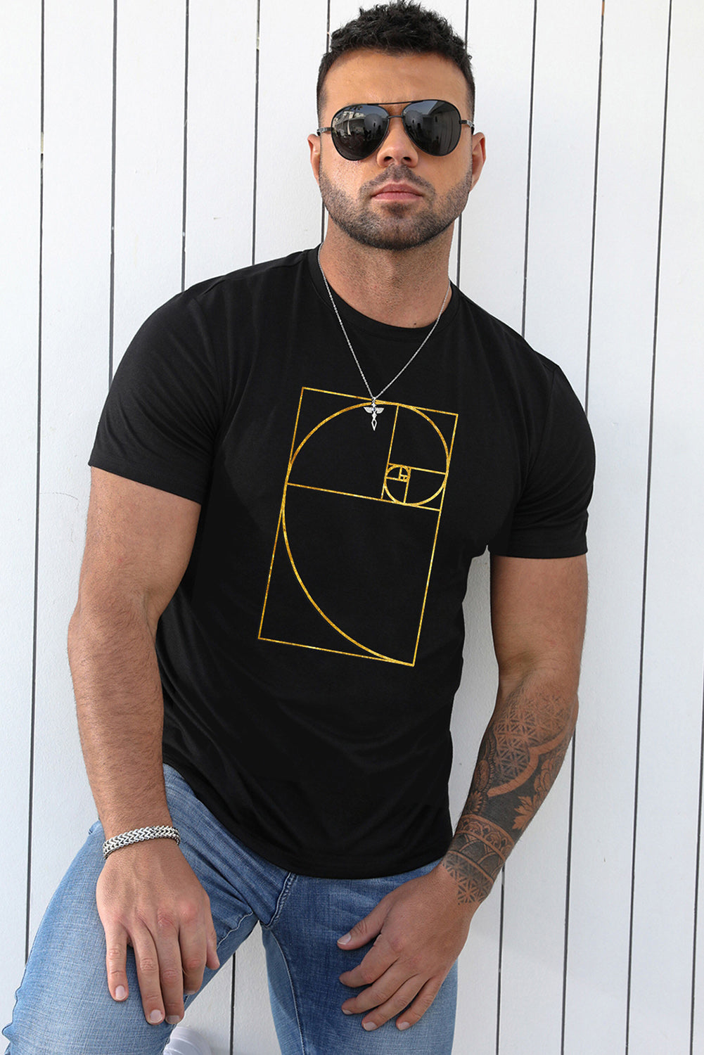 Crew Neck Slogan Letter Print Men's Graphic Tee