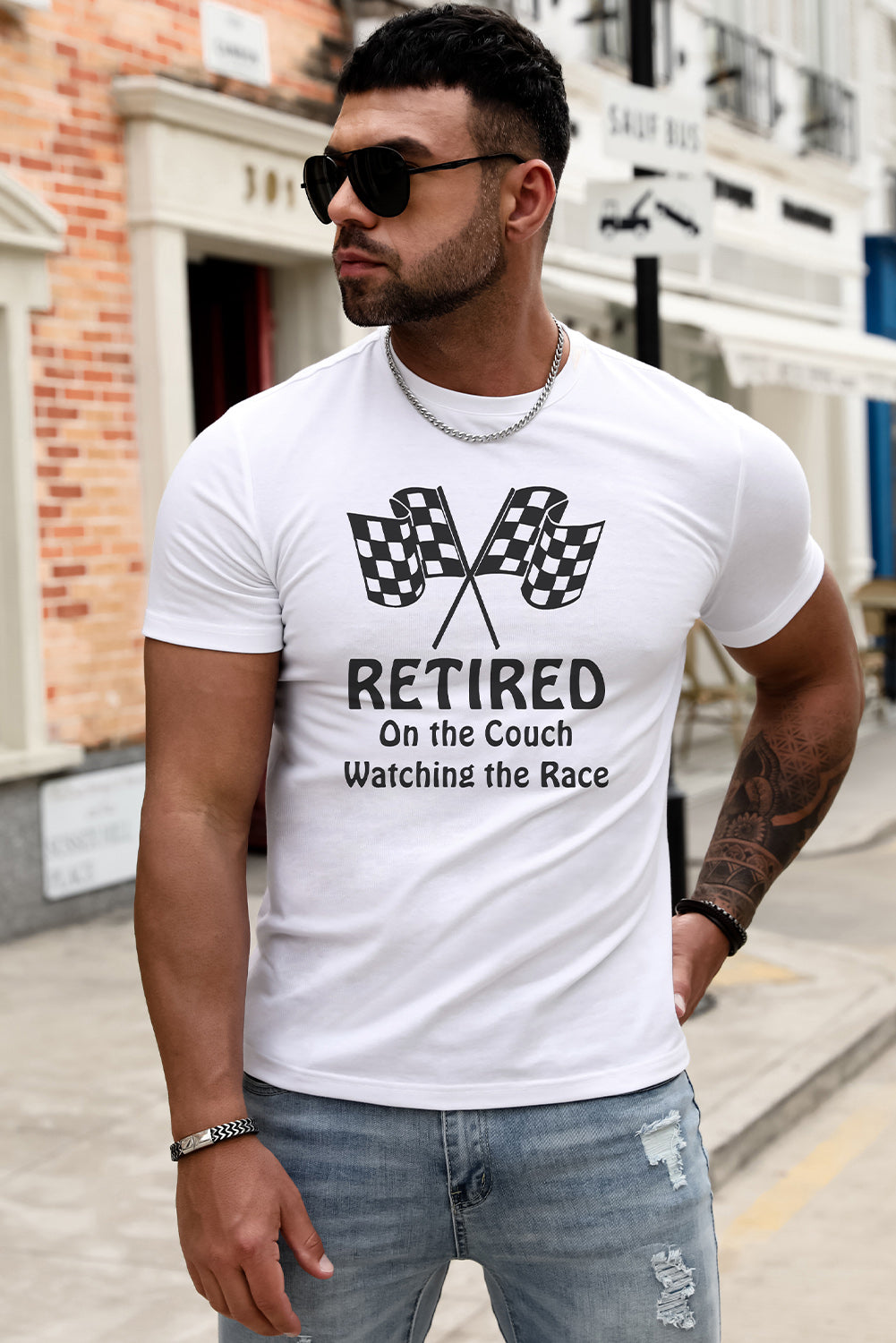 Best Friends Wine Bottle Graphic Print Short Sleeve Men's T Shirt