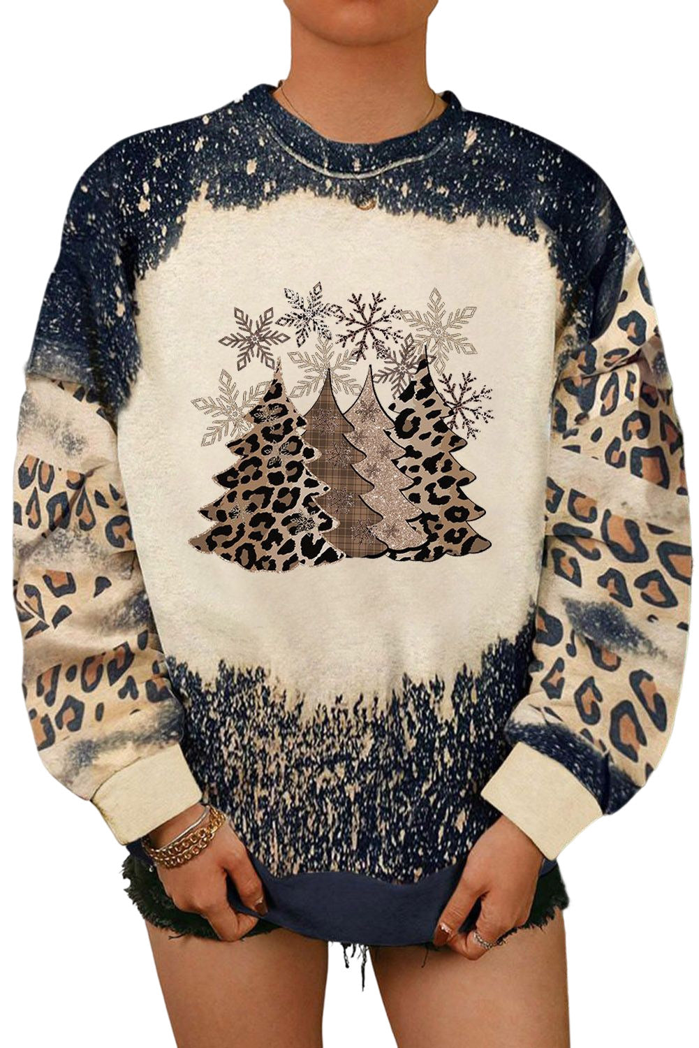 GAME DAY Leopard Rugby Print Graphic Sweatshirt