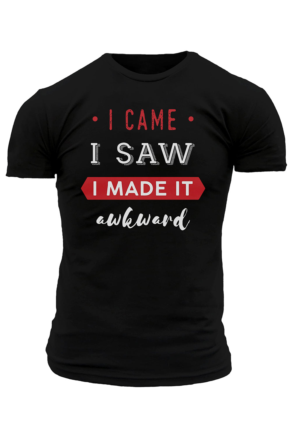 Crew Neck Slogan Letter Print Men's Graphic Tee