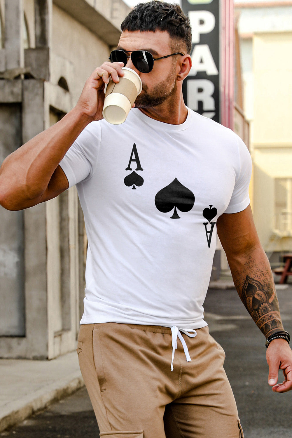 Best Friends Wine Bottle Graphic Print Short Sleeve Men's T Shirt