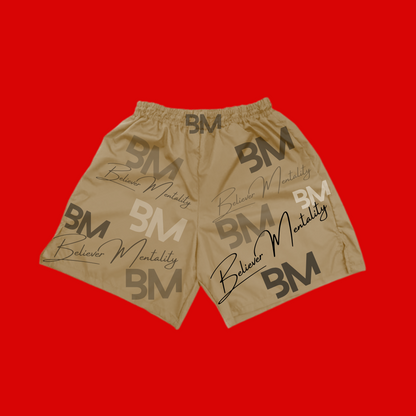 Believer Mentality Shorts RED