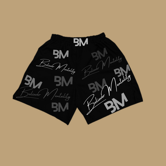 Believer Mentality Shorts BLACK