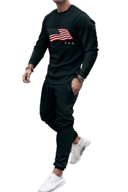 Two-piece Men's Pullover and Joggers Set