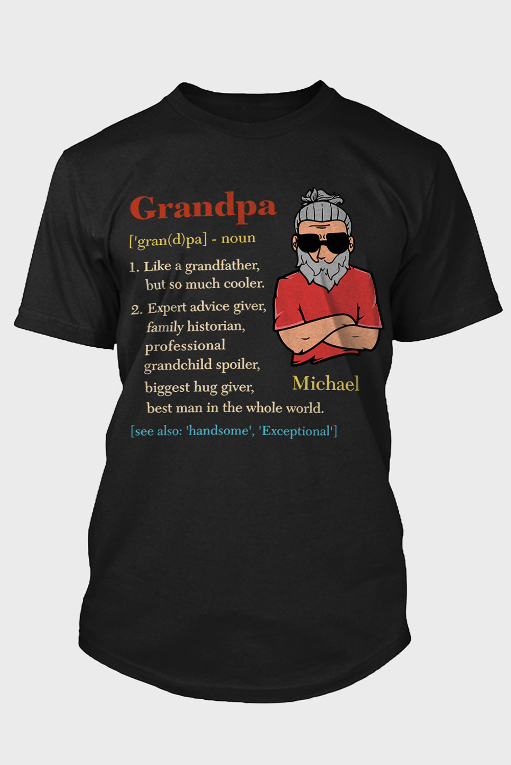 PAPA Letter Print Crewneck Short Sleeve Men's T Shirt