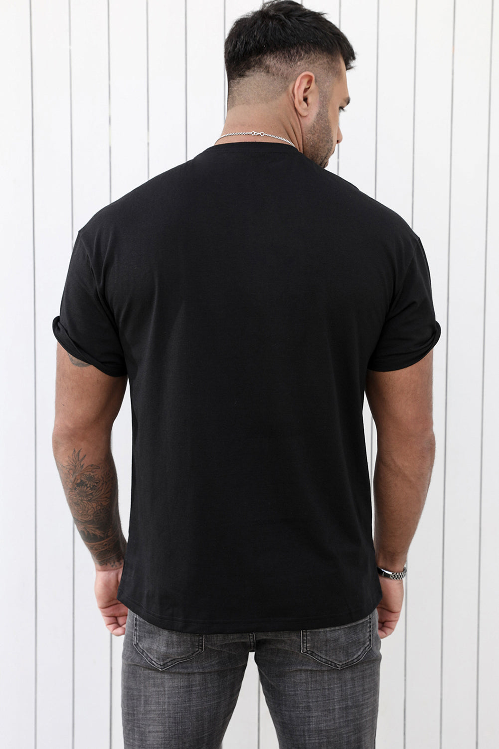 CRAYONS Letter Print O-neck Short Sleeve Men's T Shirt
