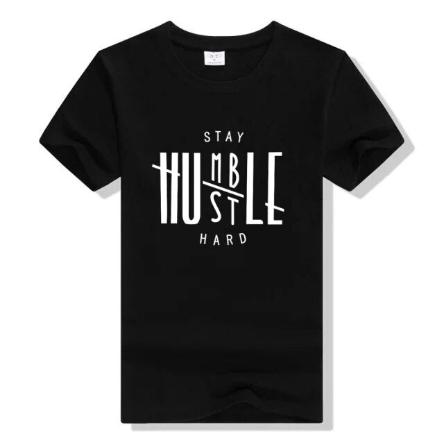 Funny Grunge Tumlbr Tees Friend Gift Jesus Party Tops Tshirt Leisure Tee Christian UNISEX Stay Humble Hustle Hard T-shirt