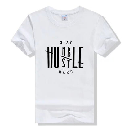 Funny Grunge Tumlbr Tees Friend Gift Jesus Party Tops Tshirt Leisure Tee Christian UNISEX Stay Humble Hustle Hard T-shirt